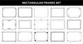 Rectangular  frames set Vector. Royalty Free Stock Photo