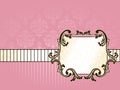 Rectangular French vintage label, horizontal