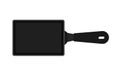 Rectangular Frying Pan with Handle in Top View for Kitchen Utensil Icon Illustration Royalty Free Stock Photo