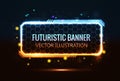 Rectangular futuristic banner