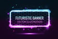 Rectangular futuristic banner
