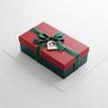 Gift box is placed on a white background, creating a simple, elegant Royalty Free Stock Photo