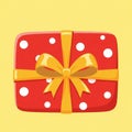 Box is set against a plain yellow background, creating a vibrant and Royalty Free Stock Photo