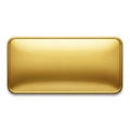 A rectangular gold-colored metallic tray with a shiny and reflective surface Royalty Free Stock Photo