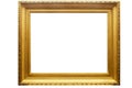 Rectangular Golden Picture Frame w/ Path Royalty Free Stock Photo