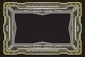 Rectangular golden retro frame