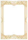 Rectangular golden retro frame Royalty Free Stock Photo