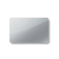 Rectangular gray card with rounded corners on a plain white background. The card Royalty Free Stock Photo
