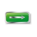 Rectangular green arrow button for web design. Vector illustration. Royalty Free Stock Photo