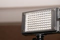 Rectangular lantern with LEDs. Additional lighting for camcorders Royalty Free Stock Photo