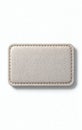 Rectangular Light Gray Textured Patch with Tan Stitched Border Royalty Free Stock Photo