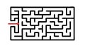 Rectangular Maze Puzzle with Start and End, vector design Generative AI Royalty Free Stock Photo