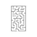 Rectangular maze . Task for children and adults. Play and learn. Vector illustration isolated on a white background