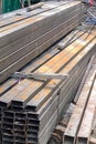 Rectangular metal pipe Royalty Free Stock Photo
