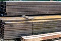 Rectangular metal pipe Royalty Free Stock Photo