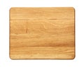 Rectangular oak wood cutting board isolated