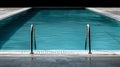 A rectangular oasis of gray, an Olympic swimming pool is a place where dreams are made and records are broken Royalty Free Stock Photo