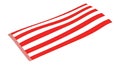 Rectangular object with alternating red and white vertical stripes. Each stripe is Royalty Free Stock Photo