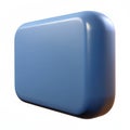 Rectangular object with rounded corners isolated on transparent background