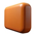 Rectangular object with rounded corners isolated on transparent background