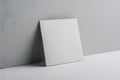 Rectangular object with sharp edge and raised top against gray background Royalty Free Stock Photo