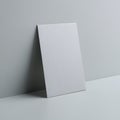 Rectangular object with sharp edge and raised top against gray background Royalty Free Stock Photo