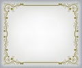 Rectangular ornate framework. Decorative floral corners. Royalty Free Stock Photo