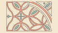 Rectangular Ornate Pattern Traditional Decorative Tile. vector design Generative AI Royalty Free Stock Photo