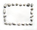 Rectangular pebbles frame Royalty Free Stock Photo