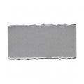 Rectangular piece of gray torn paper is isolated on white Royalty Free Stock Photo