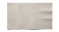 Rectangular piece of plain, slightly textured paper on a white background. The paper is light gray Royalty Free Stock Photo