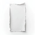 Rectangular Piece of Torn White Paper on a Light Background Royalty Free Stock Photo