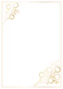 Rectangular postcard template with frame and brunia flower.