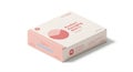 Rectangular product packaging showcasing a minimalistic mockup design. The box Royalty Free Stock Photo