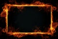 Rectangular Rectangle fire frame simple. Generate Ai