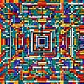 Rectangular Rhapsody: An image of a geometric pattern created with rectangles, in a mix of contrasting colors and bold designs5, Royalty Free Stock Photo