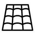 Rectangular roof tiles icon, outline style