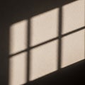 Rectangular shadows likely from a window frame intersect forming a grid Royalty Free Stock Photo