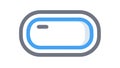 Rectangular shape with indicator progress bar UI element , vector design Generative AI Royalty Free Stock Photo