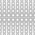 Rectangular shaped grating tones. Abstract geometric background design. Seamless black and white pattern. Royalty Free Stock Photo
