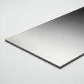 A rectangular sheet of brushed metal with a smooth, matte finish. The surface display Royalty Free Stock Photo