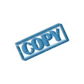 Rectangular stamp copy, vector illustration. Royalty Free Stock Photo
