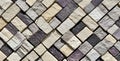Natural Stone Mosaic Herringbone Tile Pattern Royalty Free Stock Photo