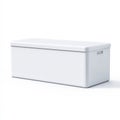 Rectangular Storage Box with Lid Isolated on White Background Royalty Free Stock Photo