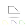 rectangular trapezoid colored icon. Can be used for web, logo, mobile app, UI, UX