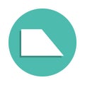 rectangular trapezoid icon. Elements of geometric figure in badge style icons. Simple icon for websites, web design, mobile app, i