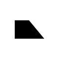 Rectangular trapezoid icon. Elements of Geometric figure icon for concept and web apps. Illustration icon for websit