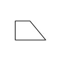 Rectangular trapezoid icon. Geometric figure Element for mobile concept and web apps. Thin line icon for website design and devel
