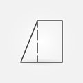 Rectangular Trapezoid vector geometric shape concept outline icon