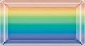 A rectangular tray with a smooth gradient of rainbow colors reflecting light Royalty Free Stock Photo